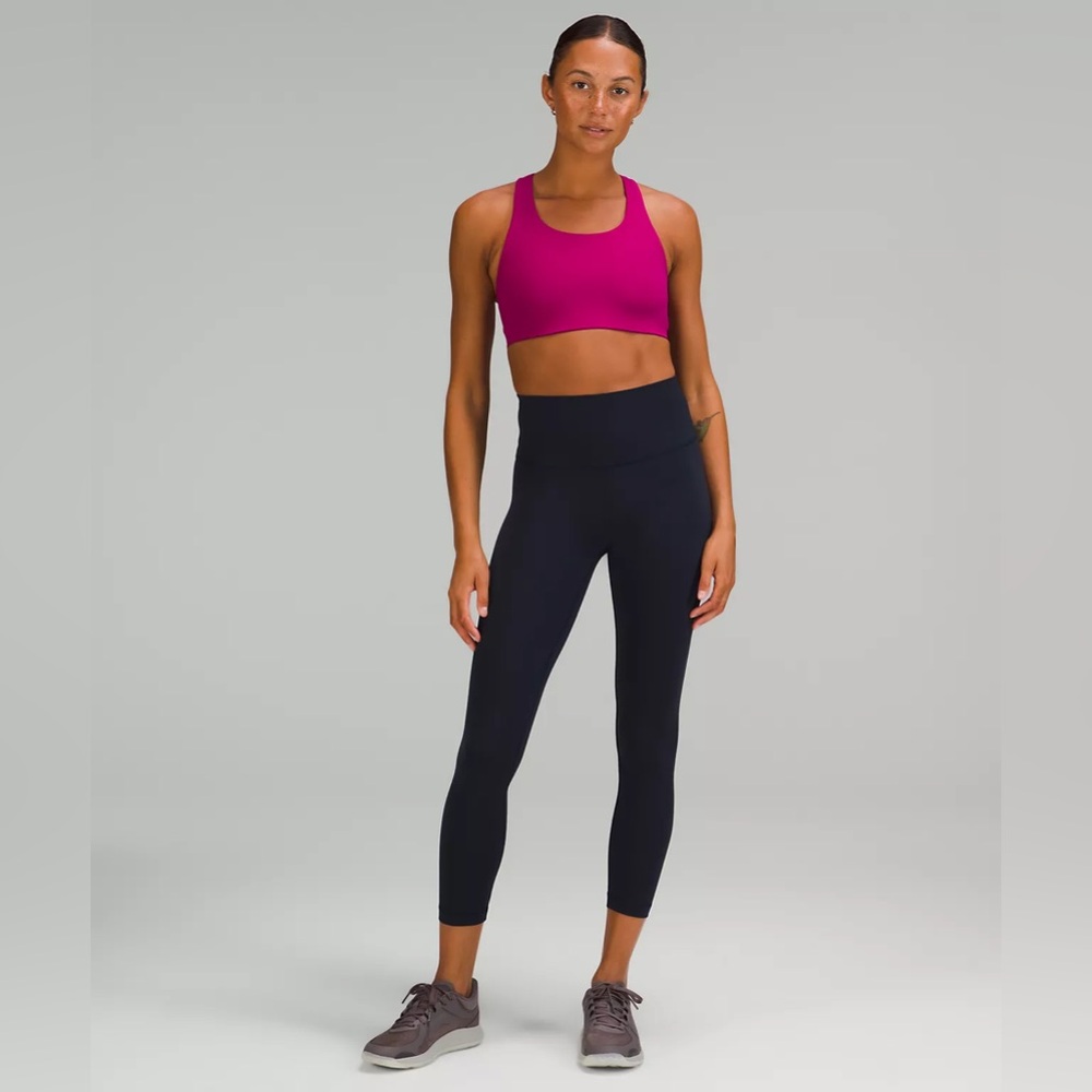 NEW Lululemon Wunder Train Navy Blue Leggings High Rise 25” Size 4 Full Length